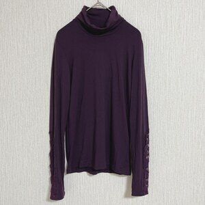 Stela Purple Turtleneck Long Sleeve Sweater